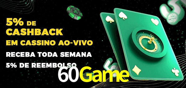 Promoções do cassino ao Vivo 60Game